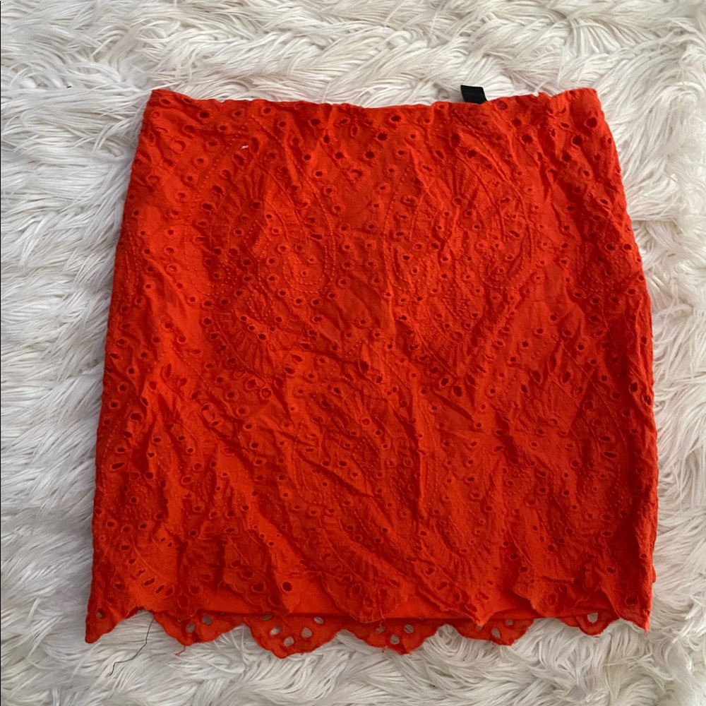 Orange short skirt